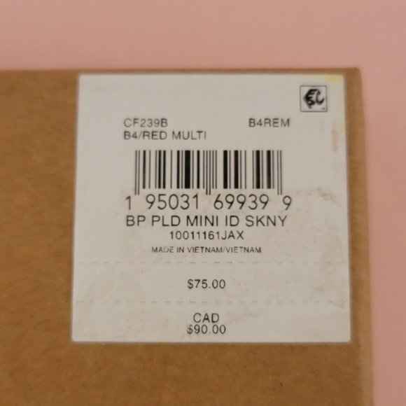 COACH Novelty Plaid Print Mini Skinny ID Case In Coated Canvas – Red Multi ⭐ - Picture 13 of 13